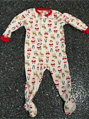 Simple Joy Unisex Sleeper Footed Pajamas 24 Months Carters Fleece Christmas